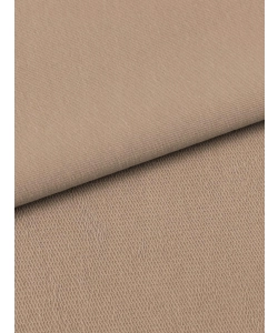 Dzianina dresowa z lycrą - Dresówka bawełniana pętelka  - mocca